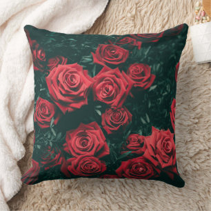 Bündel rote Rosen Kissen