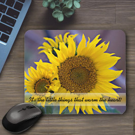 Bündelte Sonnenblumen Nah-Up-Foto nach Maß Mousepad