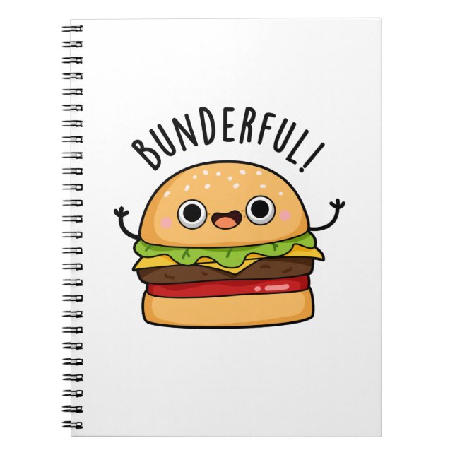 Bunderful Funny Burger Bun Pun Notizblock (Vorderseite)