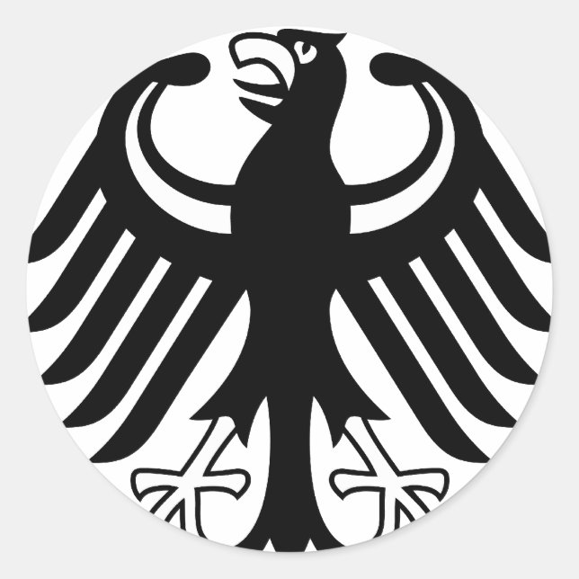 Bundesadler Runder Aufkleber (Vorderseite)