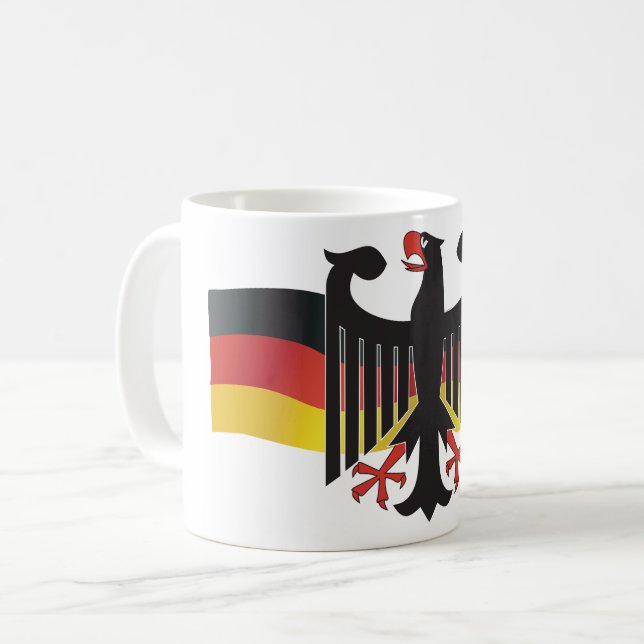 Bundesadler Wappen Deutschlands Kaffeetasse (Vorderseite Links)