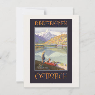 Bundesbahnen Österreich Vintage Travel Poster 192 Postkarte