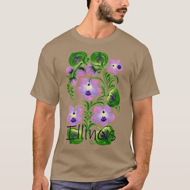 Bundesstaat Illinois Oversized T-Shirt (Vorderseite)
