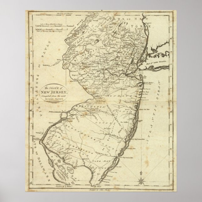 Bundesstaat New Jersey Poster (Vorne)