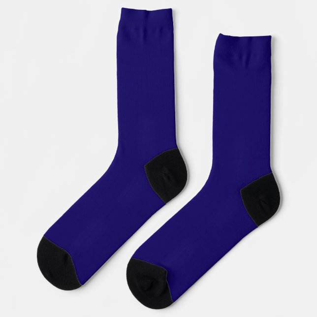 Bundesstaatlich Blau ZSolid Schlicht Socken (Linkes Detail)