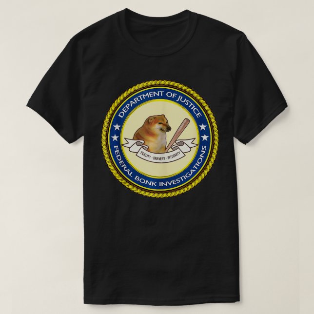 Bundesstaatliche Bonk Untersuchungen Cheems Doge M T-Shirt (Design vorne)