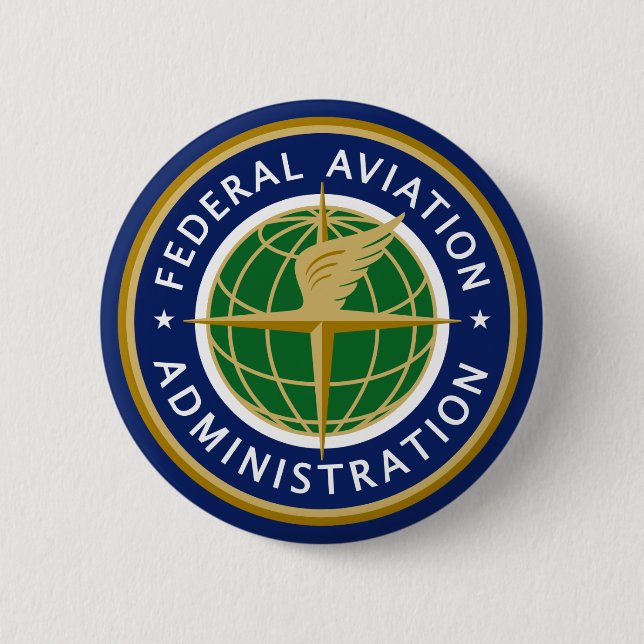 Bundesstaatliche Luftfahrtverwaltung FAA Button (Vorderseite)