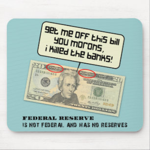 BUNDESSTAATLICHE Reserve für 20 US-Dollar Mousepad