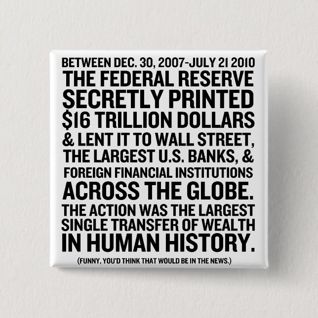 Bundesstaatliche Reserve-Rechnungsprüfung Button (Vorderseite)