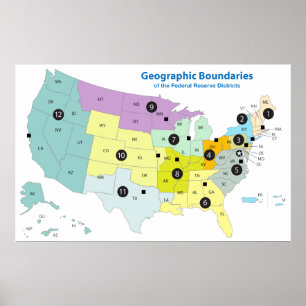 Bundesstaatliche Reservierungsgebiete Geografische Poster
