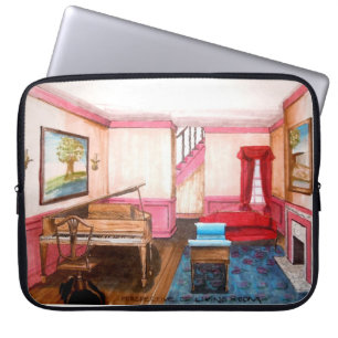 Bundesstaatlicher Raum mit Klavierelektronik Laptopschutzhülle