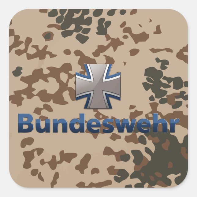 Bundeswehr-Emblem Quadratischer Aufkleber (Vorderseite)
