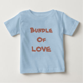 BUNDLE DER LIEBE - Einfach Niedlich blau / braun Baby T-shirt