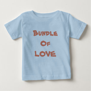 BUNDLE DER LIEBE - Einfach Niedlich blau / braun Baby T-shirt