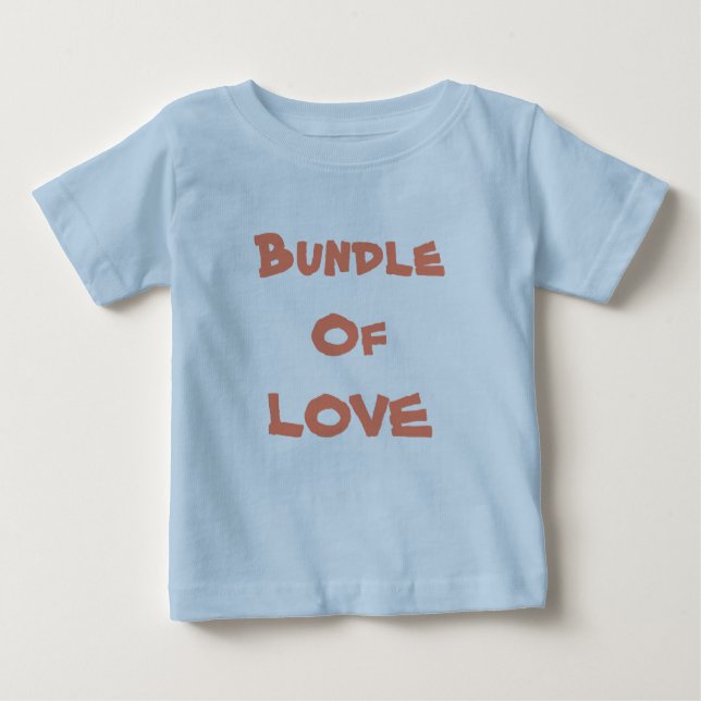 BUNDLE DER LIEBE - Einfach Niedlich blau / braun Baby T-shirt (Vorderseite)