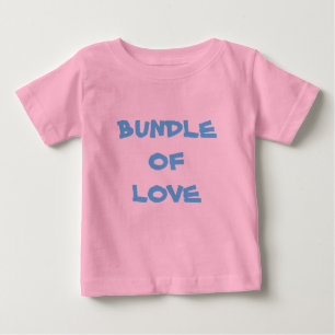 BUNDLE DER LIEBE - Einfach Niedlich rosa / blau Baby T-shirt