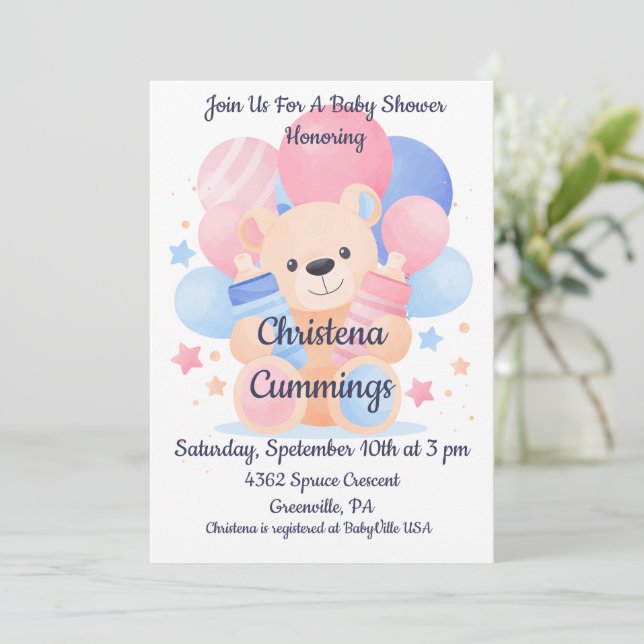 Bundle of Joy Baby Shower Einladung (Stehend Vorderseite)