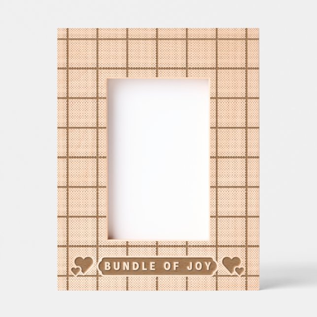 "Bundle of Joy" Custom New Baby Geätzte Rahmen (Vorderseite)