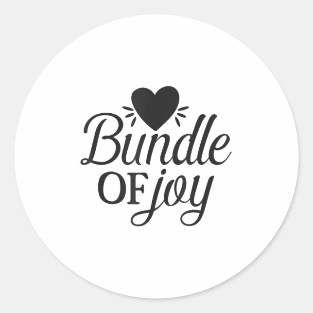 Bundle Of Joy Love Quote Cute Motivation  Runder Aufkleber (Vorderseite)