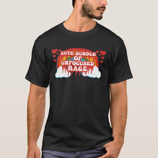Bundle Of Unfocused Rage Rainbow Clouds Hearts Pas T-Shirt (Vorderseite)
