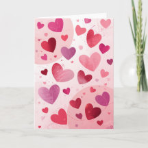 Bundles of Hearts Valentine's Day Blank FoldedCard