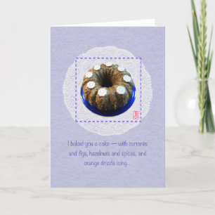 Bundt Cake Birthday Greeting Card Karte