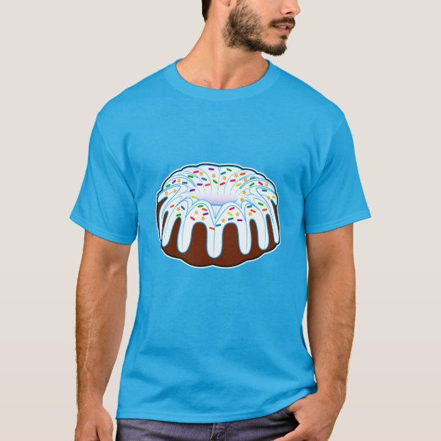 Bundt Kuchen mit besprüht T-Shirt (Vorderseite)
