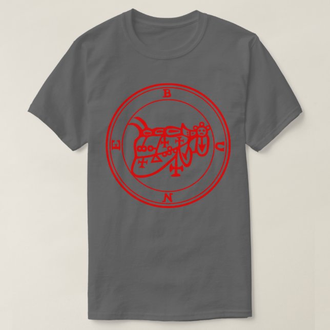 Bune Ars Goetia Sigil Red T-Shirt (Design vorne)