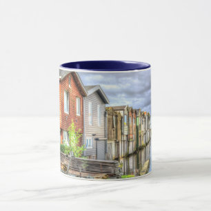 Bungalow Hafen Landschaft des Scenary Boat Tasse