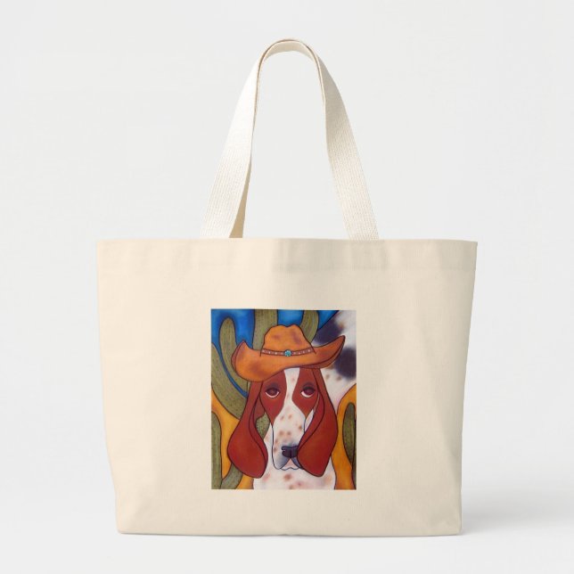 Bungalowart.com-Wüsten-Jagdhund-Strand-Tasche Jumbo Stoffbeutel (Vorne)