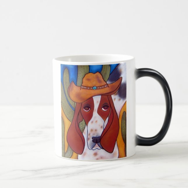 Bungalowart.com-Wüsten-Jagdhund-verwandelnde Tasse (Rechts)
