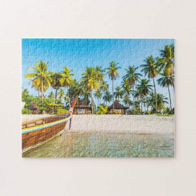 Bungalowe auf dem Strand | Ko Mook, Thailand Puzzle (Horizontal)