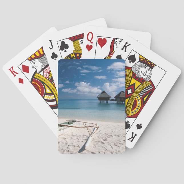 Bungalows vom Strand Motu Toopua Spielkarten (Rückseite)