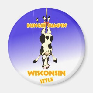 Bungee Jumpin' Wisconsin-Stil Magnet