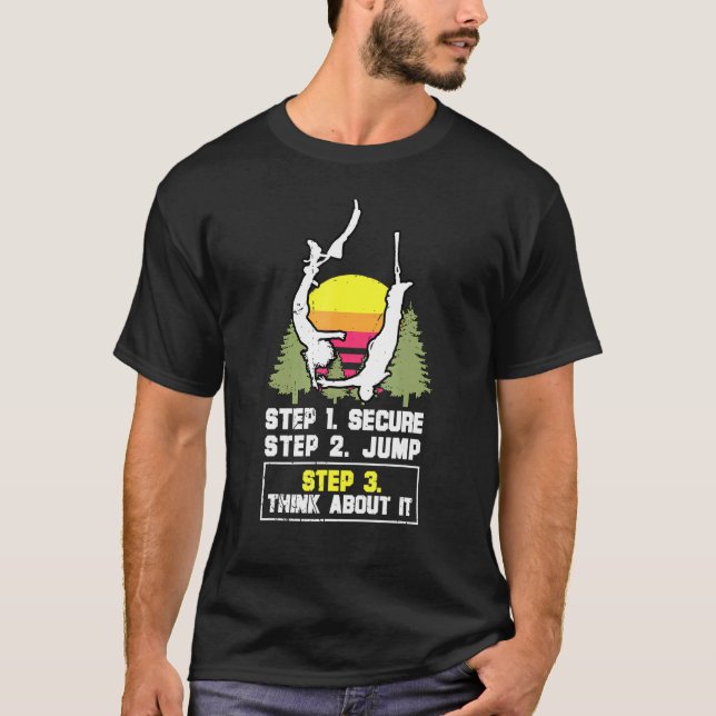 Bungee Jumping Free Fall Harness Jumping Rubber Co T-Shirt (Vorderseite)