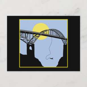 Bungee Jumping Postkarte