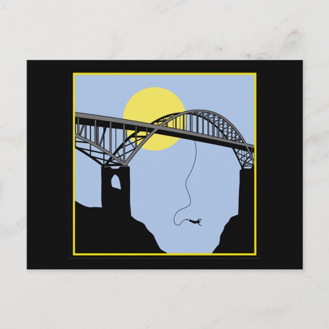 Bungee Jumping Postkarte (Vorderseite)