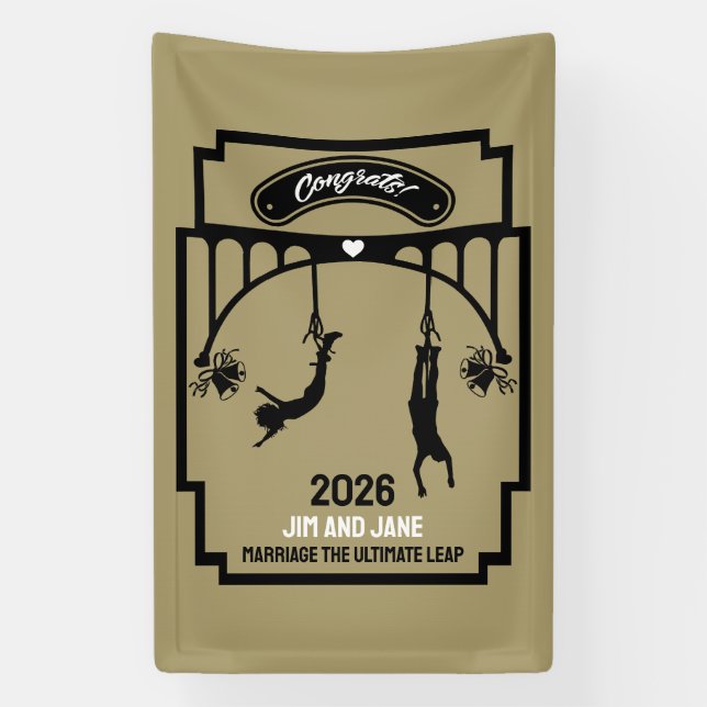 Bungee Jumping Wedding Gift Banner (Vertikal)