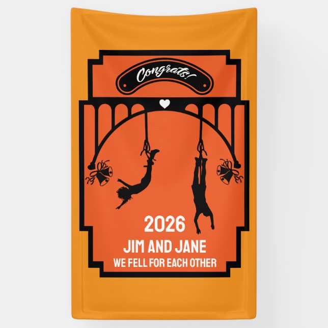 Bungee Jumping Wedding Gift Banner (Vertikal)