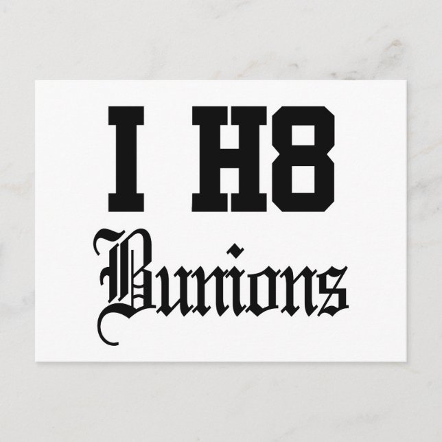 Bunions Postkarte (Vorderseite)