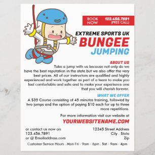 Bunjee Cartoon - Bungee Jumping Course Werbung Flyer