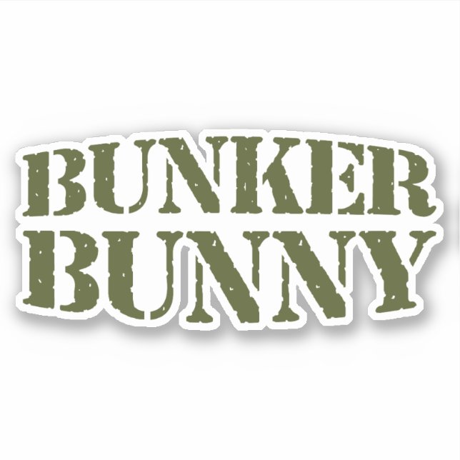 BUNKER BUNNY AUFKLEBER (Vorderseite)