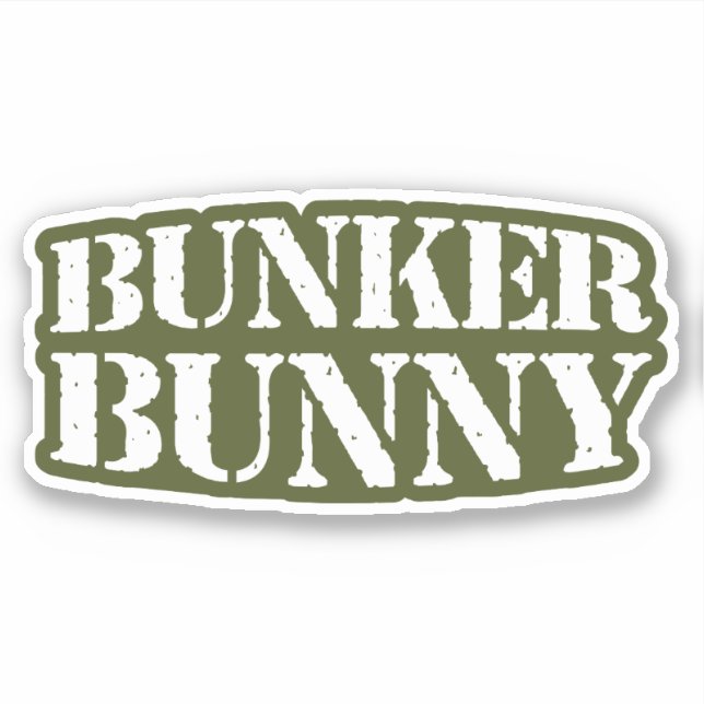 BUNKER BUNNY AUFKLEBER (Vorderseite)