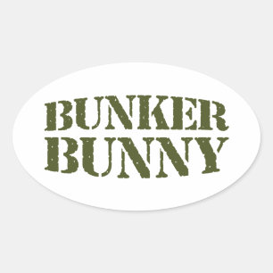 BUNKER BUNNY OVALER AUFKLEBER