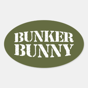 BUNKER BUNNY OVALER AUFKLEBER