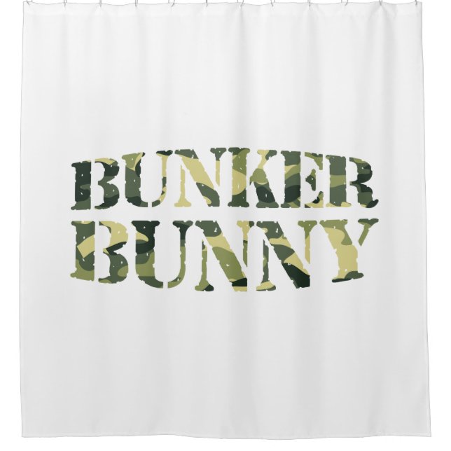 BUNKER CAMOUFLAGE / KAMOUFLAGE DUSCHVORHANG (Vorderseite)