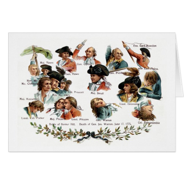 Bunker Hill-Kampf-Porträts (Vorderseite (Horizontal))