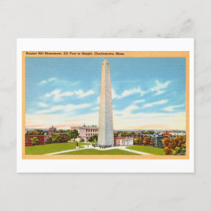 Bunker Hill Monument in Charlestown Vintage Reise Postkarte