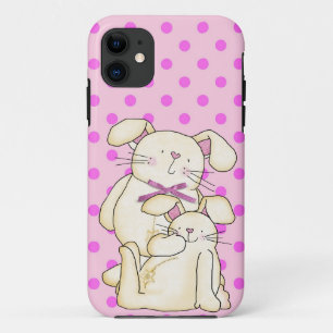 Bunnies auf Pink iPhone 11 Hülle