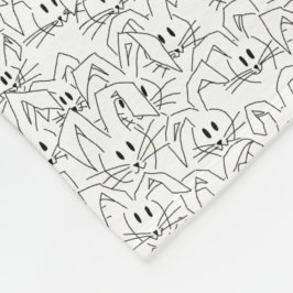 Bunnies-Bunchen auf weiß - nahtlos. Fleecedecke